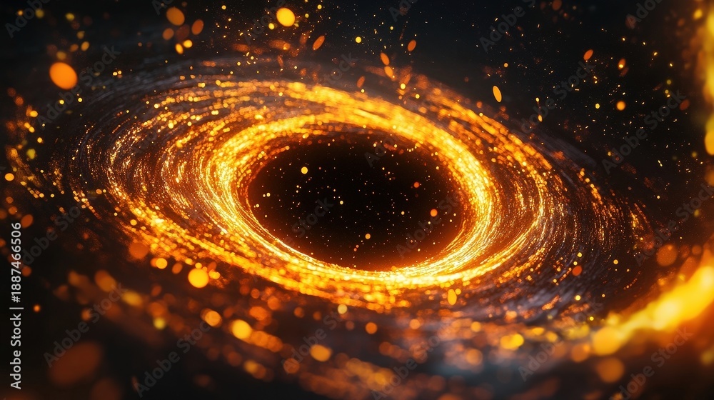 Obraz premium fiery cosmic vortex abstract space art