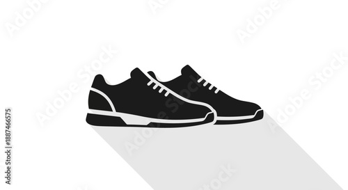 Black and White Sneakers with Laces.