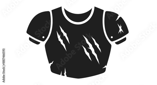 Black Football Jersey with White Trim.