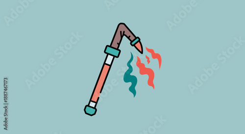 Illustration of Pipe with Leaking Liquid.