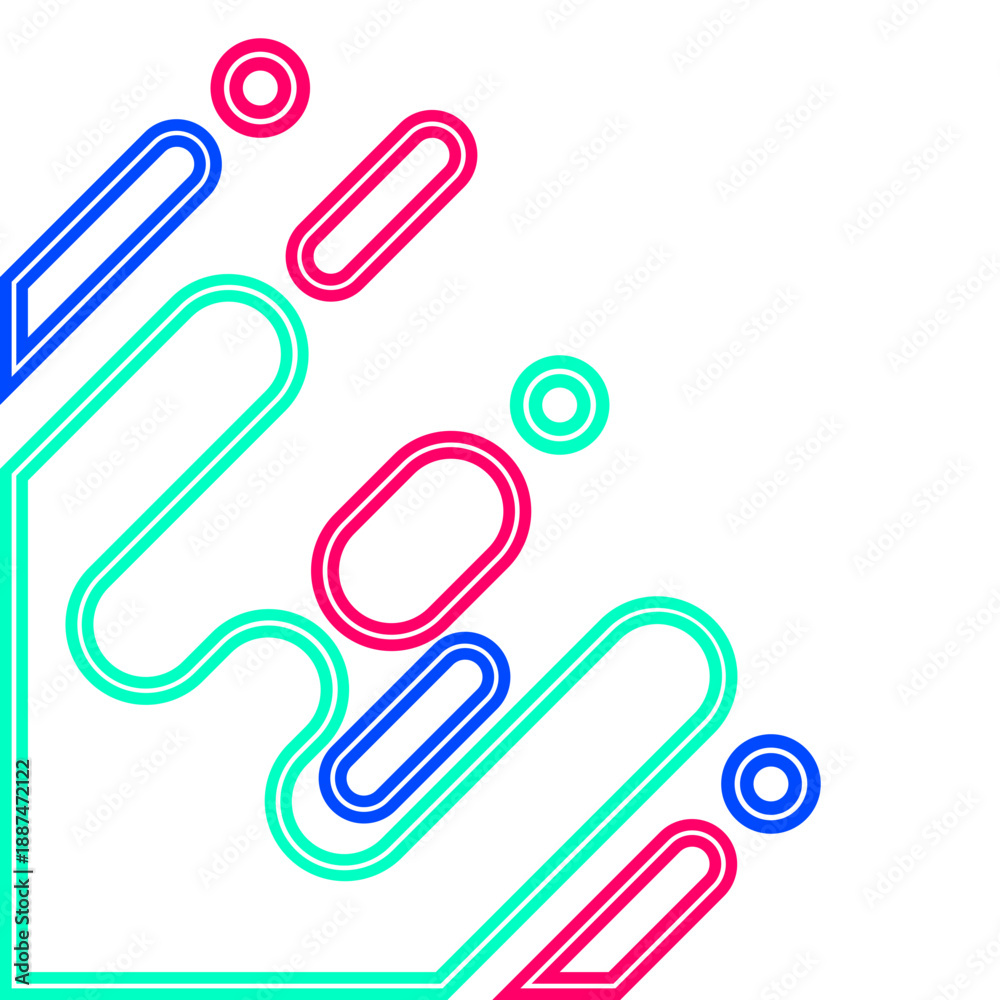 Obraz premium Neon Geometric Corner Decoration