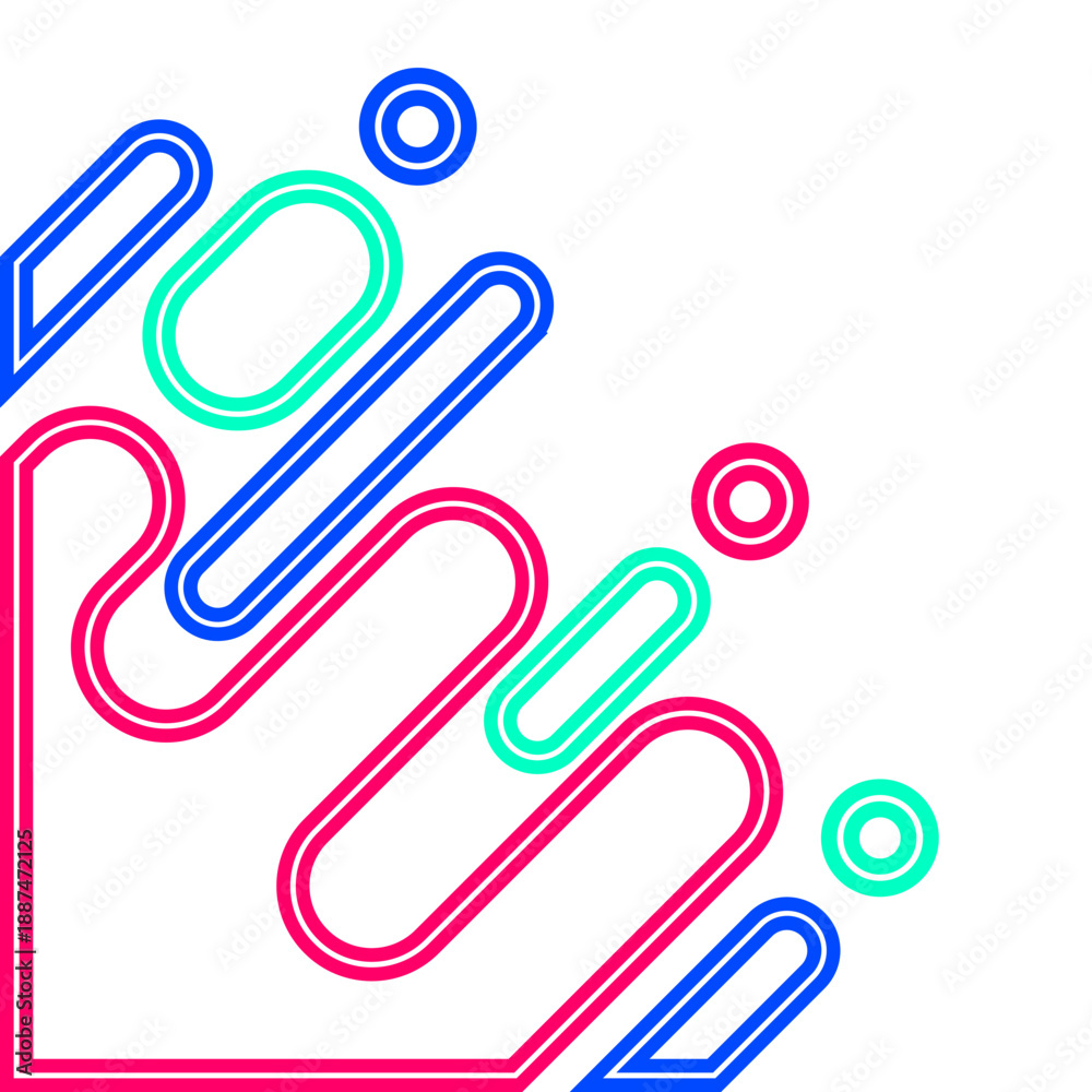 Obraz premium Neon Geometric Corner Decoration