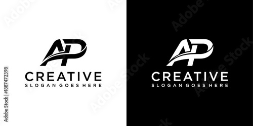 AP or PA initial letter vector logo design concept
