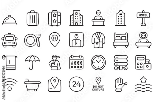 Hospitality And Tourism Icons For Travel Platforms