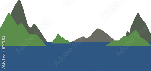 바다와 섬 풍경