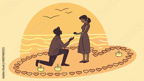 Cinematic Candlelight Proposal by the Sea