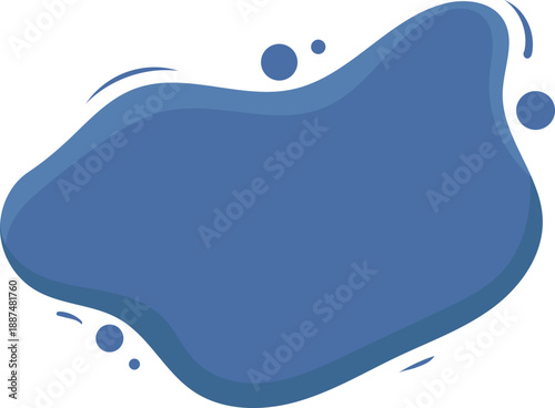Abstract Rounded Highlight Blob with Splash Accent Shape
