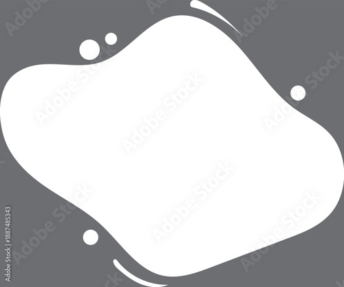 Clean White Abstract Blob Frame for Modern Layout and Content Area