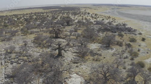 Aerial Above Kubu Island, Botswana