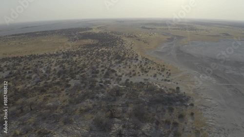 Aerial Above Kubu Island, Botswana