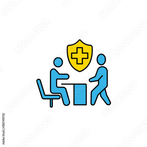 hospitalization concept line icon. Simple element illustration. hospitalization concept outline symbol design.