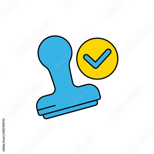 approved concept line icon. Simple element illustration. approved concept outline symbol design.