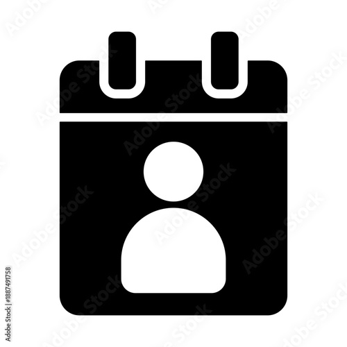 Customer Profile Icon - Solid Black