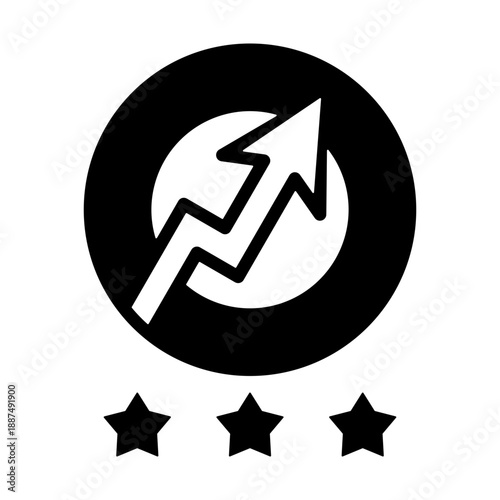 Lead Scoring Icon - Solid Black