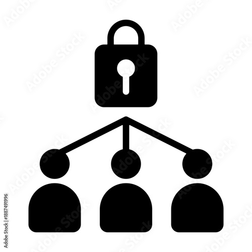 Team Permissions Icon - Solid Black