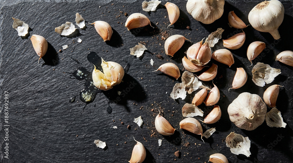 Fototapeta premium Fresh Garlic Cloves