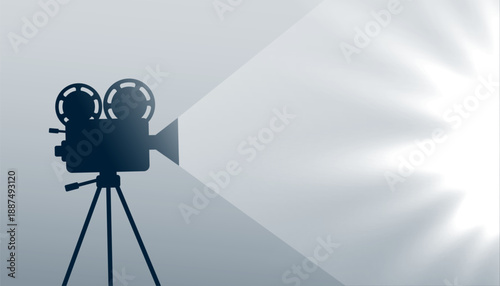 digital movie camera background with text space
