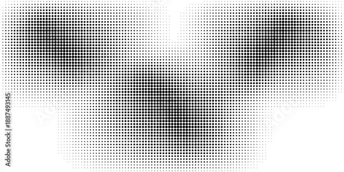 Dotted halftone gradient texture. Fading polka dot background. Repeated dots gradation pattern background. Black vanishing comic pop art overlay backdrop.