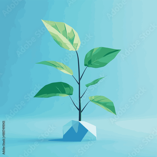 Plant sprout ecological abstract concept