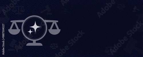 Digital Justice and Artificial Intelligence Law Vektor with Copy Space for AI Ethics Technology Regulation Data Privacy Cyber Security Algorithms and Internet Intellectual Property