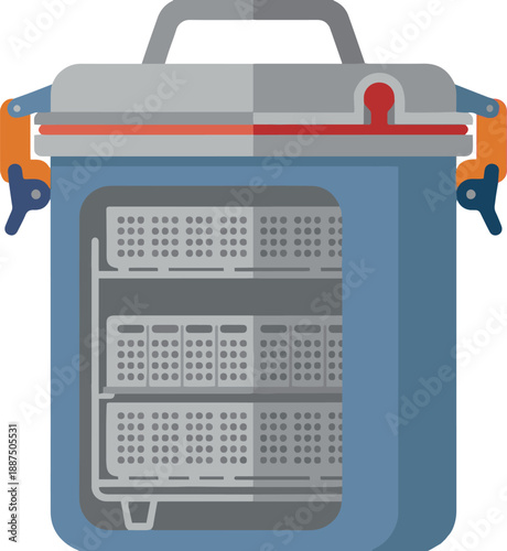 Medical Autoclave Sterilizer Machine Illustration
