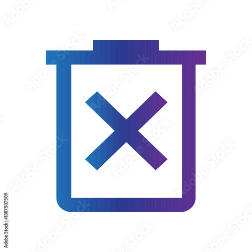 Vector Of Delete Forever Icon For UI Web_Gradient Icon