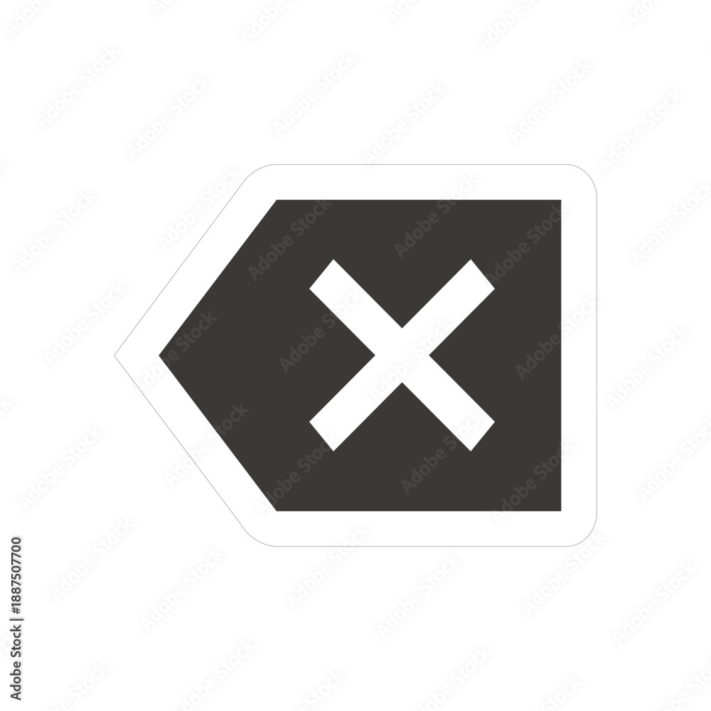 Obraz premium Vector of Backspace Key Icon For UI_Glyph Icon