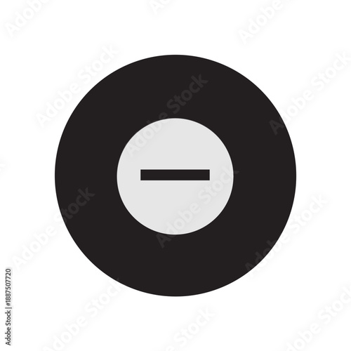 Vector Of Do Not Disturb On Icon For UI_Circle Glyph Icon