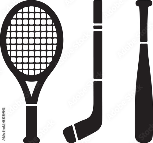 A set of vector sports equipment