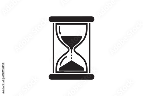 hourglass line and solid icon pack outline different style. Symbol, logo