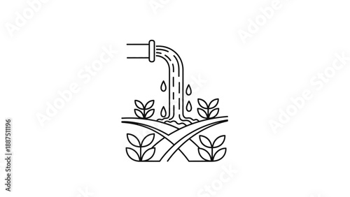 Watering plants from faucet outdoors.