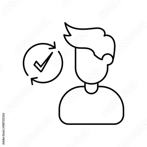 Influencer  icon with white background vector stock illustration