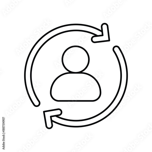 Regeneration  icon with white background vector stock illustration