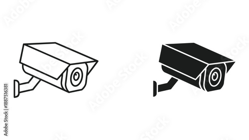 Cctv camera illustration on white background