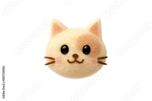 ふわふわな毛糸の猫　オレンジ色