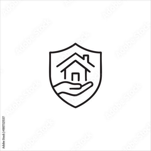 Insurance and Protection icon. illustration isolated on white background.