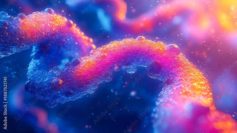 Naklejka premium Human DNA genome molecules background, 3d DNA Medical science background