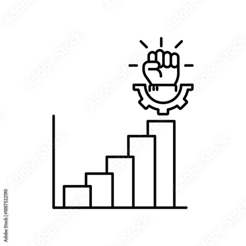 Resilience  icon with white background vector stock illustration