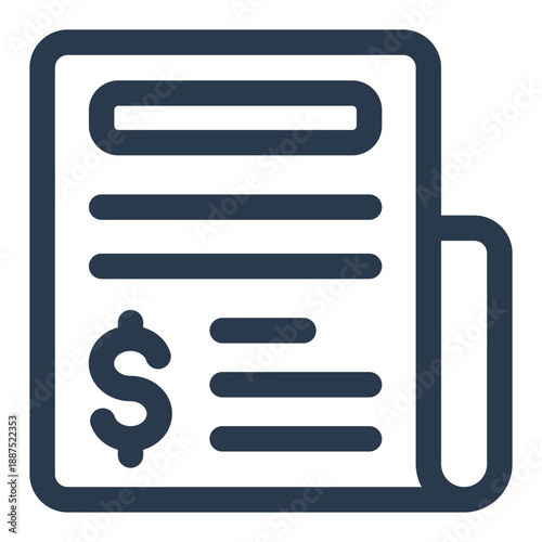 Receipt payment proof expense record icon