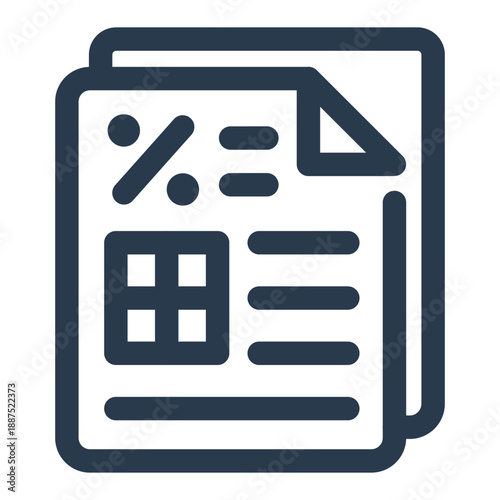 Tax form document financial filing icon