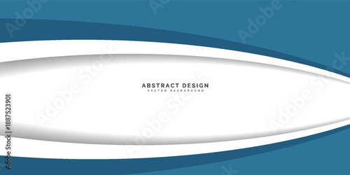 Abstract Blue Wave Banner With Curved Stripes For Professional Design.vector illustration eps10