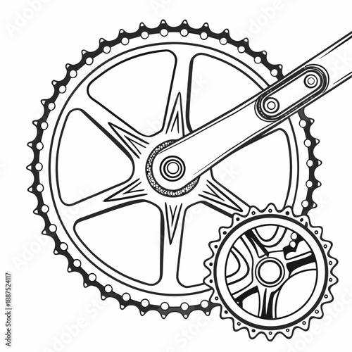 Bicycle crankset diagram
