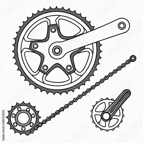 Bicycle gears illustration
