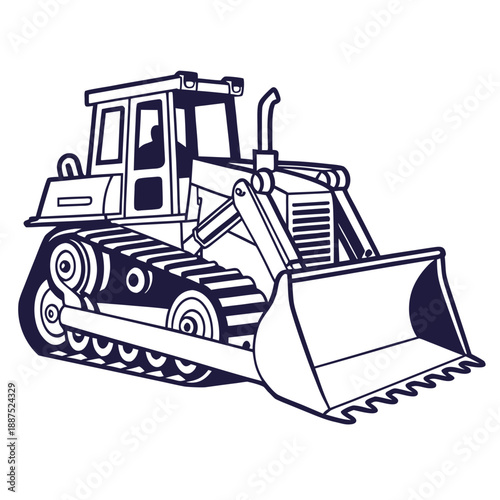 Construction bulldozer