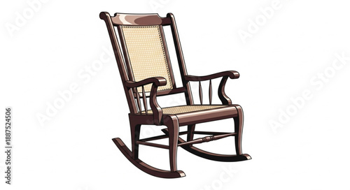 rocking chair isolated on white
