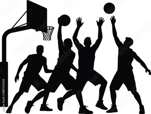 Basketball Teamwork Competition Sports Action Athleticism Scoring Defense Teamwork Spirit Outdoor Game Physical Fitness