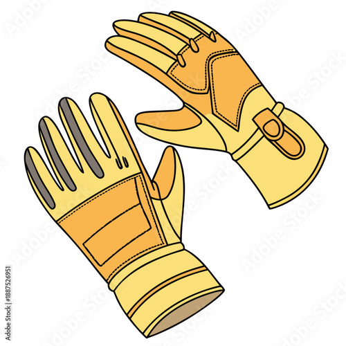 Pair of leather work gloves