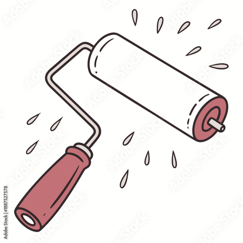 Illustrated paint roller