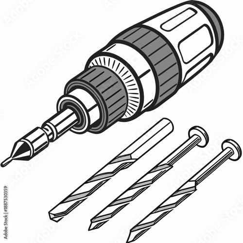 Electric drill with attachments