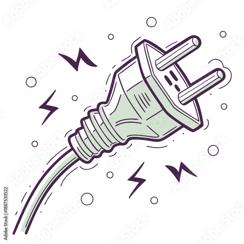 Electric plug with sparks